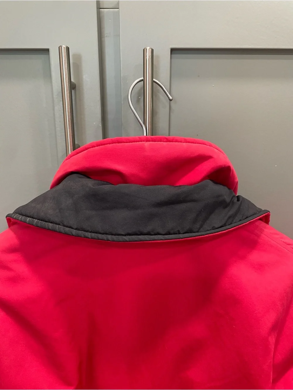 The North Face vintage Red Puffer Jacket with Black Collar